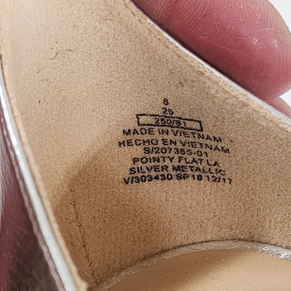 Old Navy Silver Floral Cutout Flats - Picture 3 of 5
